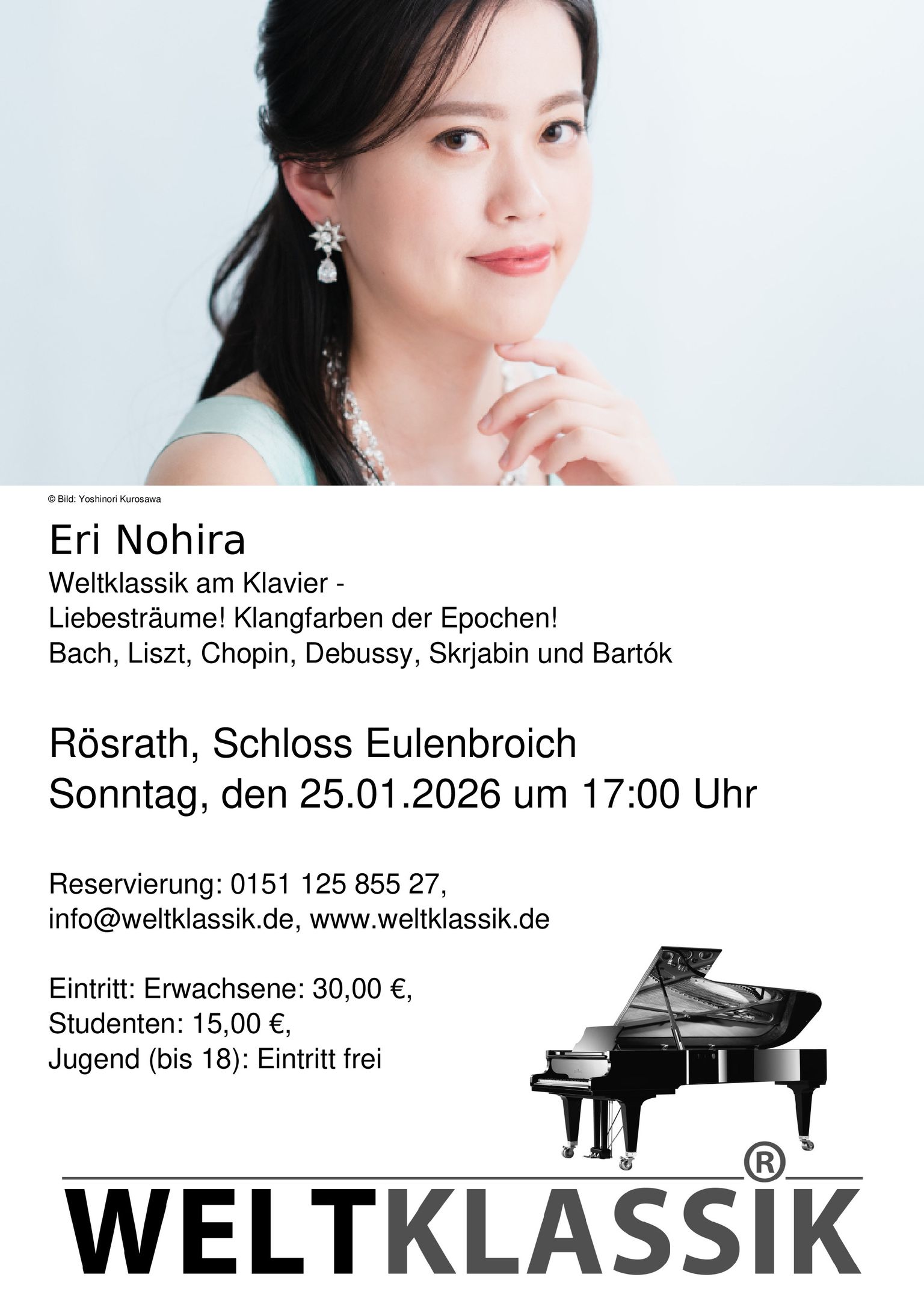 Concert flyer: Weltklassik am Klavier - Rösrath